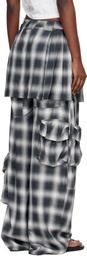 Collina Strada Gray Lightweight Flannel Lawn Skirt Cargo Pants