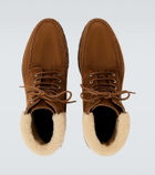 Manolo Blahnik Sycamor shearling-trimmed suede boots