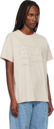 Maison Margiela Beige Numerical Cotton T-shirt