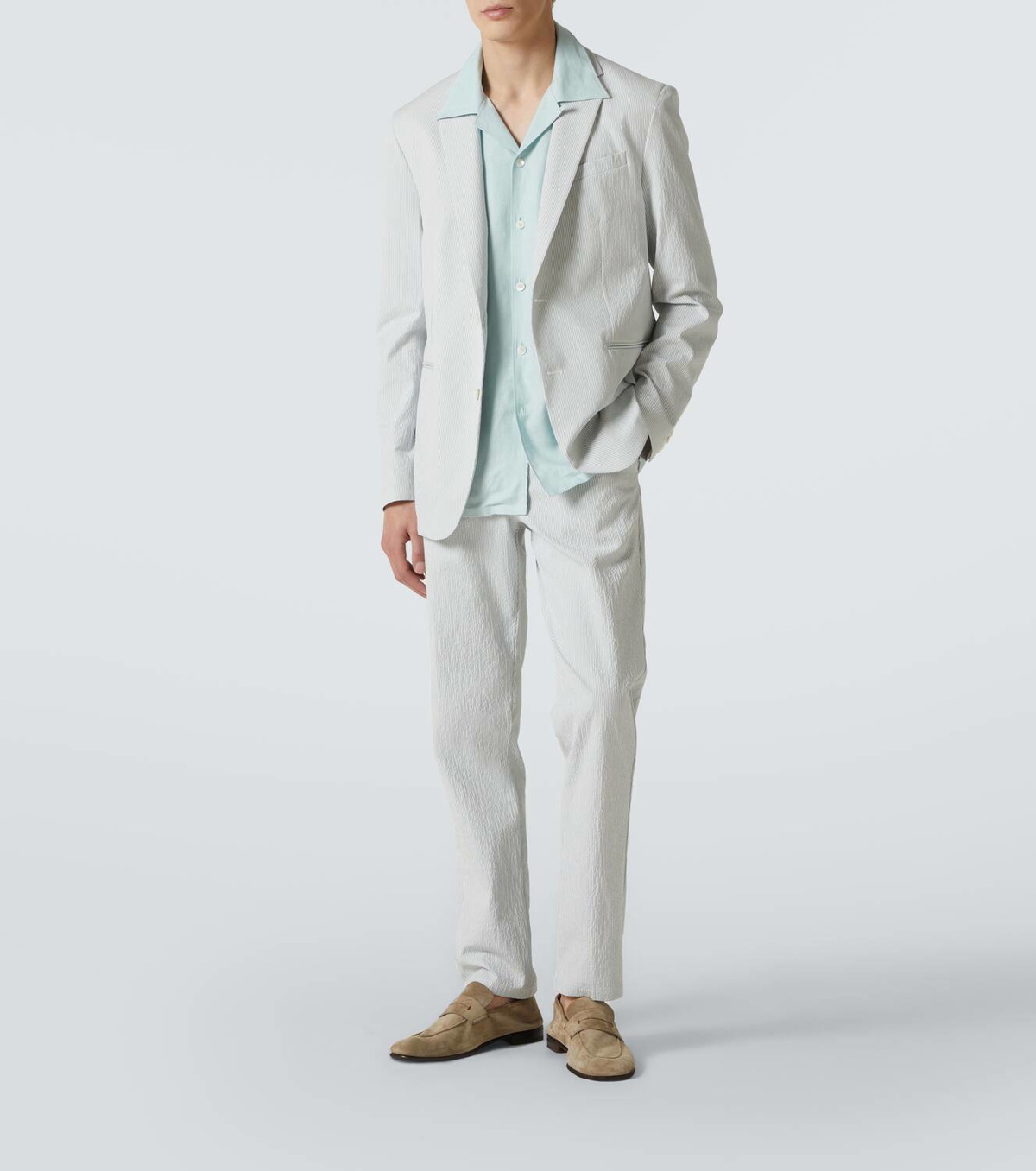 Orlebar Brown Garret cotton-blend seersucker blazer