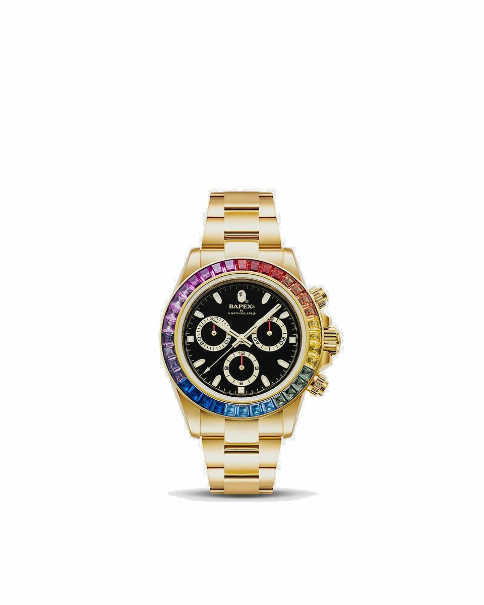 Photo: A Bathing Ape Type 4 Bapex Crystal Stone Gold Gold - Mens - Watches