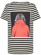 MAX MARA Rosso Printed Striped Jersey T-shirt