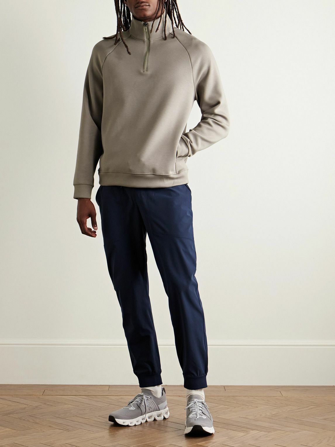 Lululemon - Smooth Spacer Stretch Recycled-Jersey Half-Zip Sweatshirt - Gray