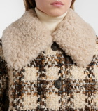 Moncler Grenoble Camlez shearling-trimmed wool down jacket