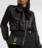 Versace Greca Goddess croc-effect leather wallet on chain