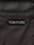 TOM FORD - Double-Breasted Striped Wool and Silk-Blend Suit Jacket - Gray