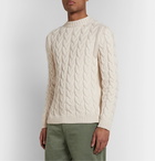 Alanui - Cable-Knit Cotton-Blend Sweater - Neutrals