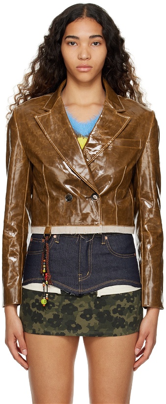 Photo: Andersson Bell Brown Uliana Faux-Leather Blazer