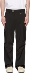 Wooyoungmi Black Twill Cargo Pants