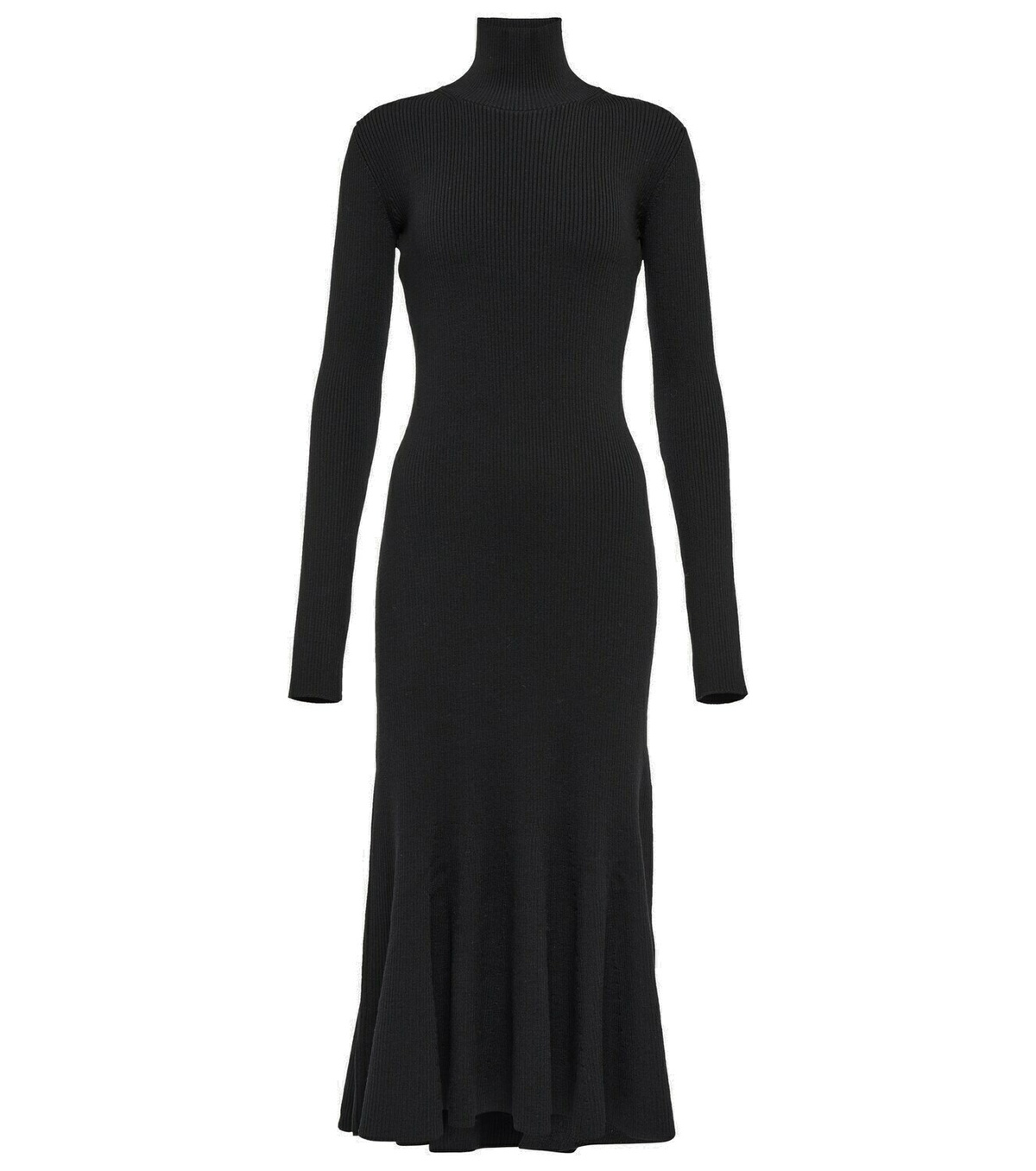 Balenciaga - Turtleneck wool-blend midi dress Balenciaga