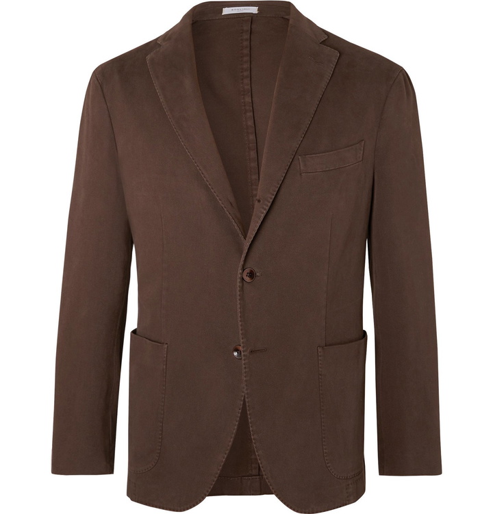 Photo: Boglioli - Brown Unstructured Cotton-Blend Drill Blazer - Brown