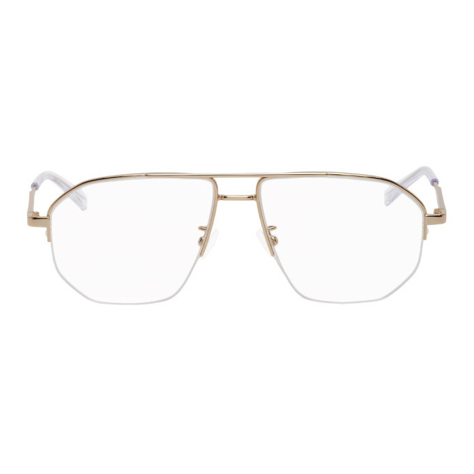 Photo: Bottega Veneta Gold Aviator Glasses