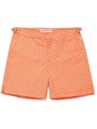 Orlebar Brown - Bulldog Mid-Length Printed Swim Shorts - Orange