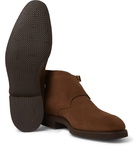 George Cleverley - Fry Suede Monk-Strap Boots - Brown