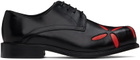 Stefan Cooke Black & Orange Slashed Square Toe Derbys