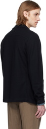 Ralph Lauren Purple Label Navy Hand-Tailored Wool-Blend Jacket