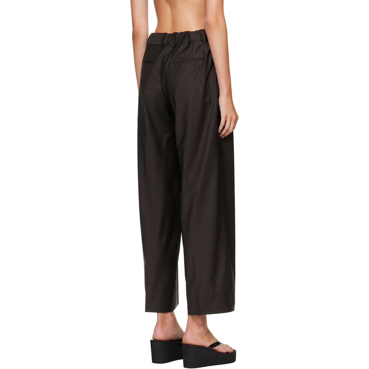 Cordera Brown Low Rise Virgin Wool Trousers