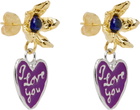 Chopova Lowena Gold & Silver Lovers Drop Earrings