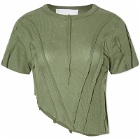 Sami Miro Vintage Women's Asymmetric Short Sleeve T-Shirt in Army Green