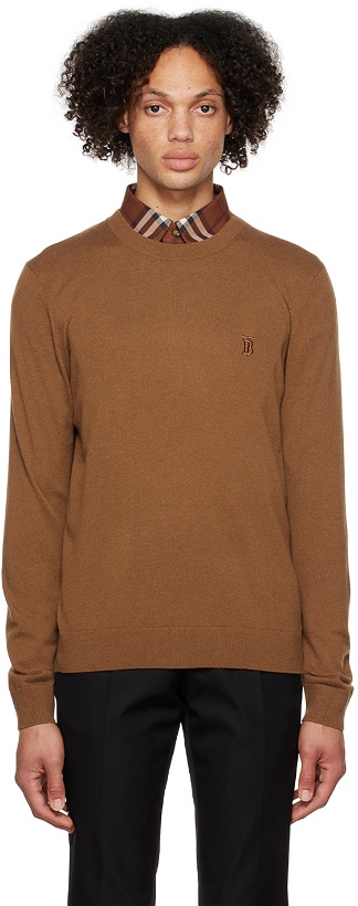 Photo: Burberry Brown Embroidered Sweater
