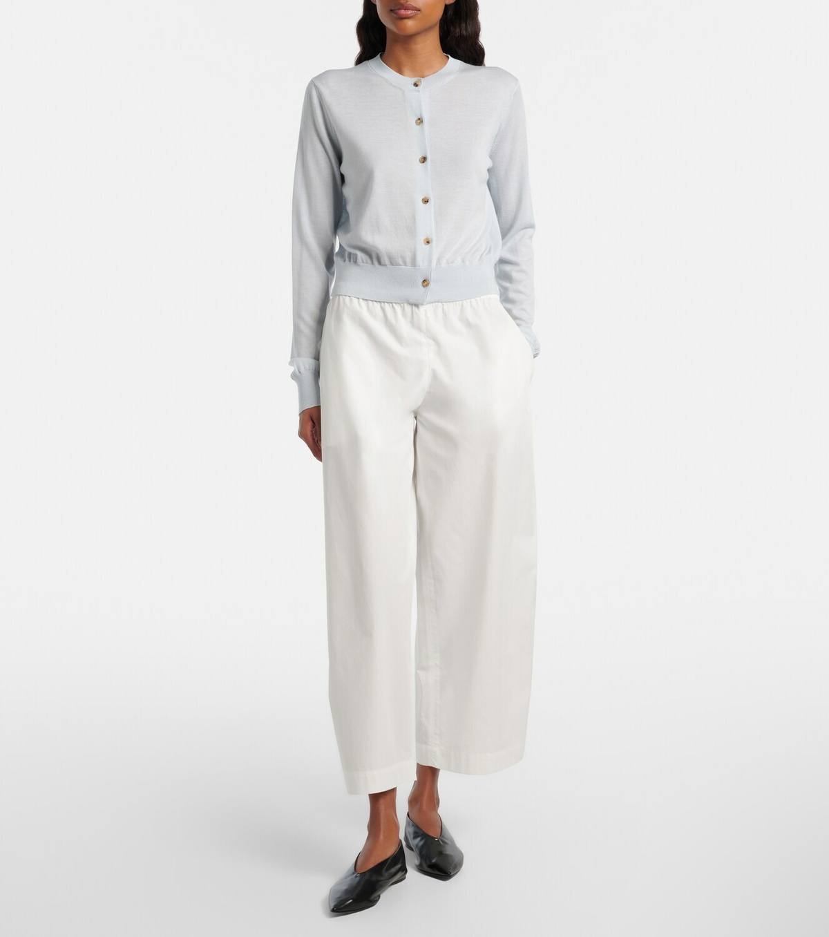 Khaite Tansy cropped wool and cashmere cardigan