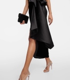Rasario Bow-detail velvet midi dress