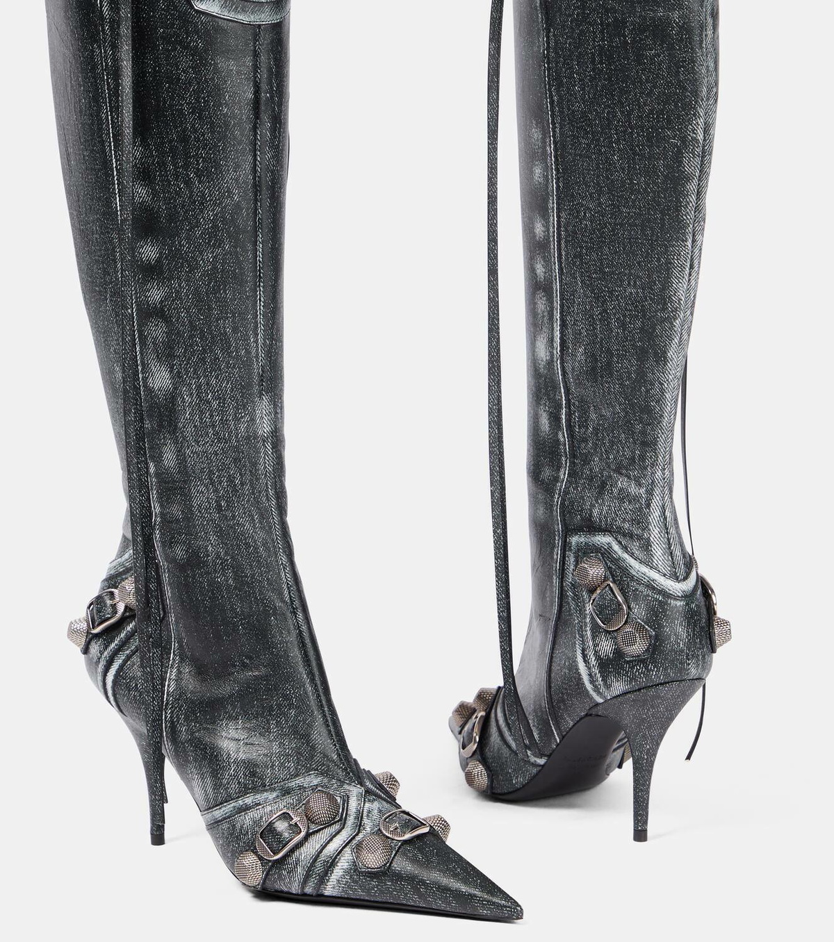 Balenciaga Cagole 90 leather knee-high boots