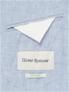 Oliver Spencer - Double-Breasted Linen Suit Jacket - Blue