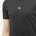 Calvin Klein Men's Micro Monologo T-Shirt in Ck Black