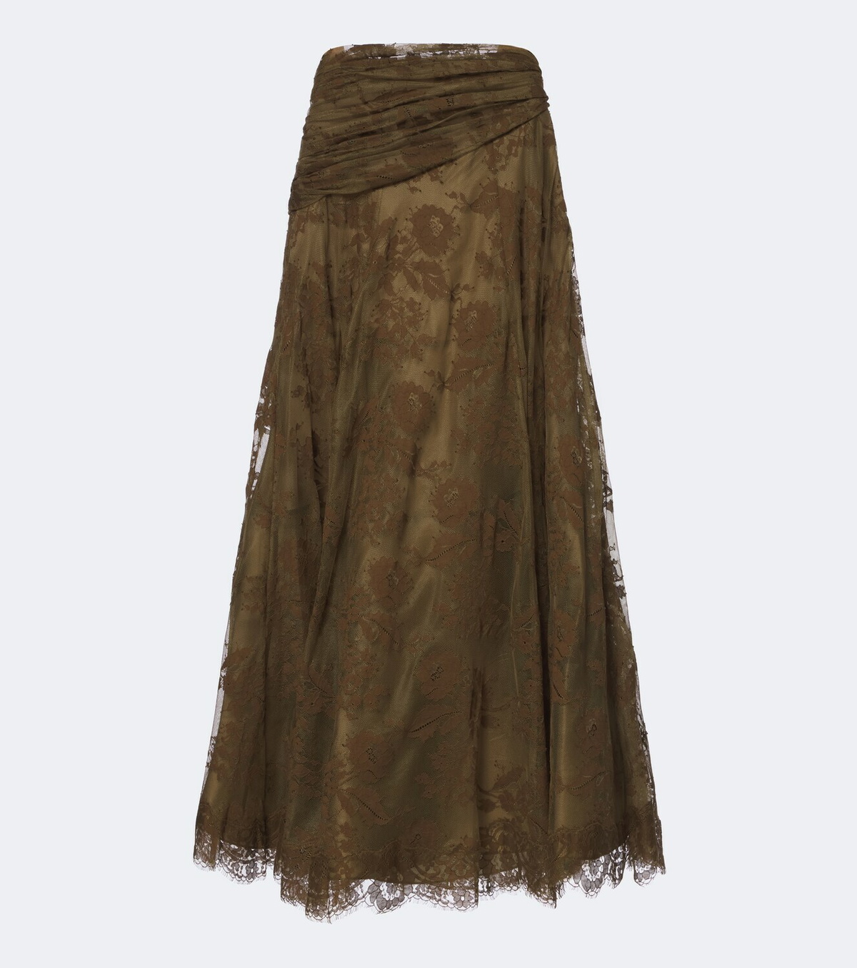 Zimmermann Clash draped lace maxi skirt