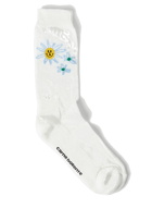 Flowers Go Wild Socks in White 