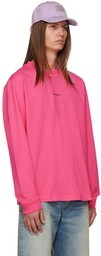 Acne Studios Pink Crewneck Long Sleeve T-Shirt