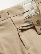 Agnona - Slim-Fit Stretch Cotton and Cashmere-Blend Twill Trousers - Neutrals