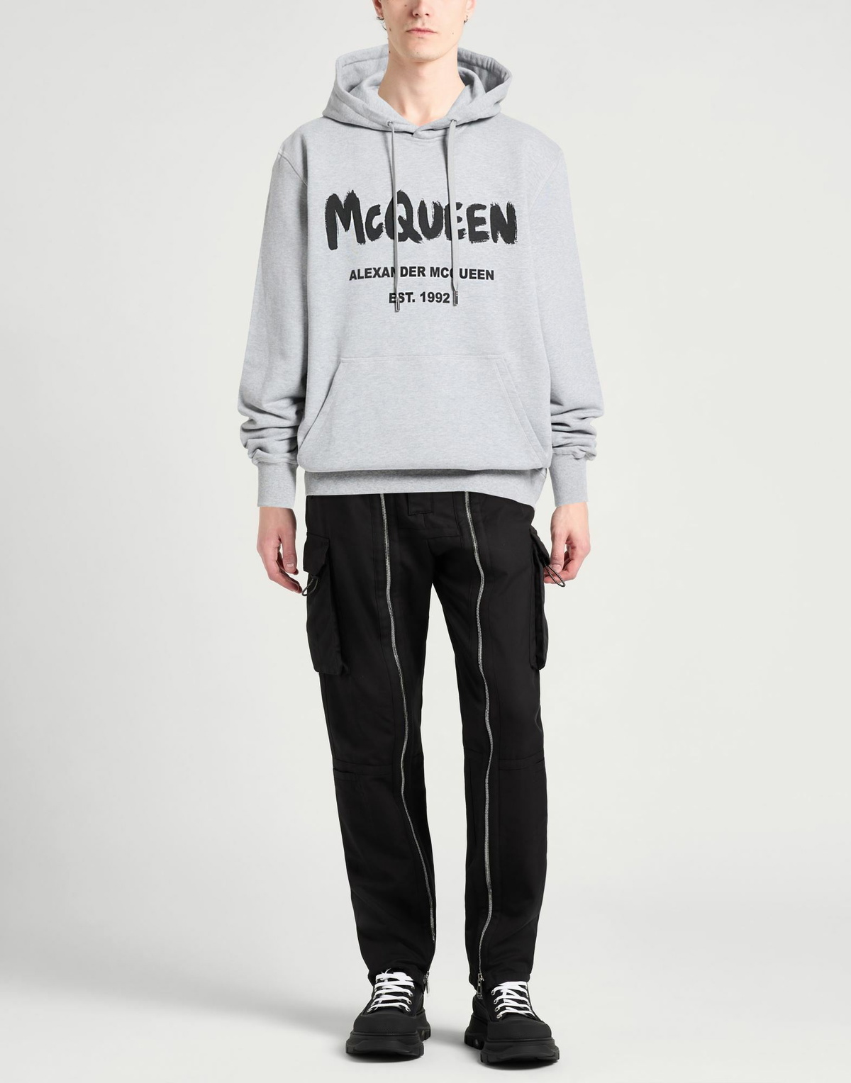 Mcqueen Mens Sweatshirt in Grey