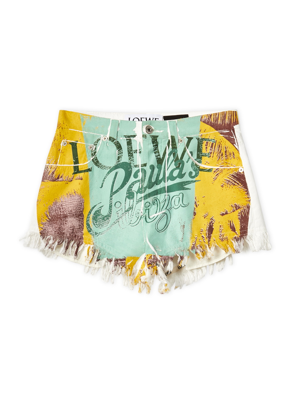 LOEWE PAULA'S IBIZA - Printed Denim Shorts