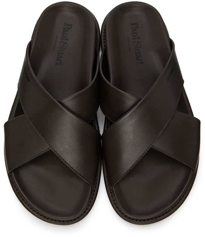 Paul Stuart Brown Punta Slide Sandals