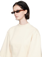 The Attico Tortoiseshell Linda Farrow Edition Thea Sunglasses
