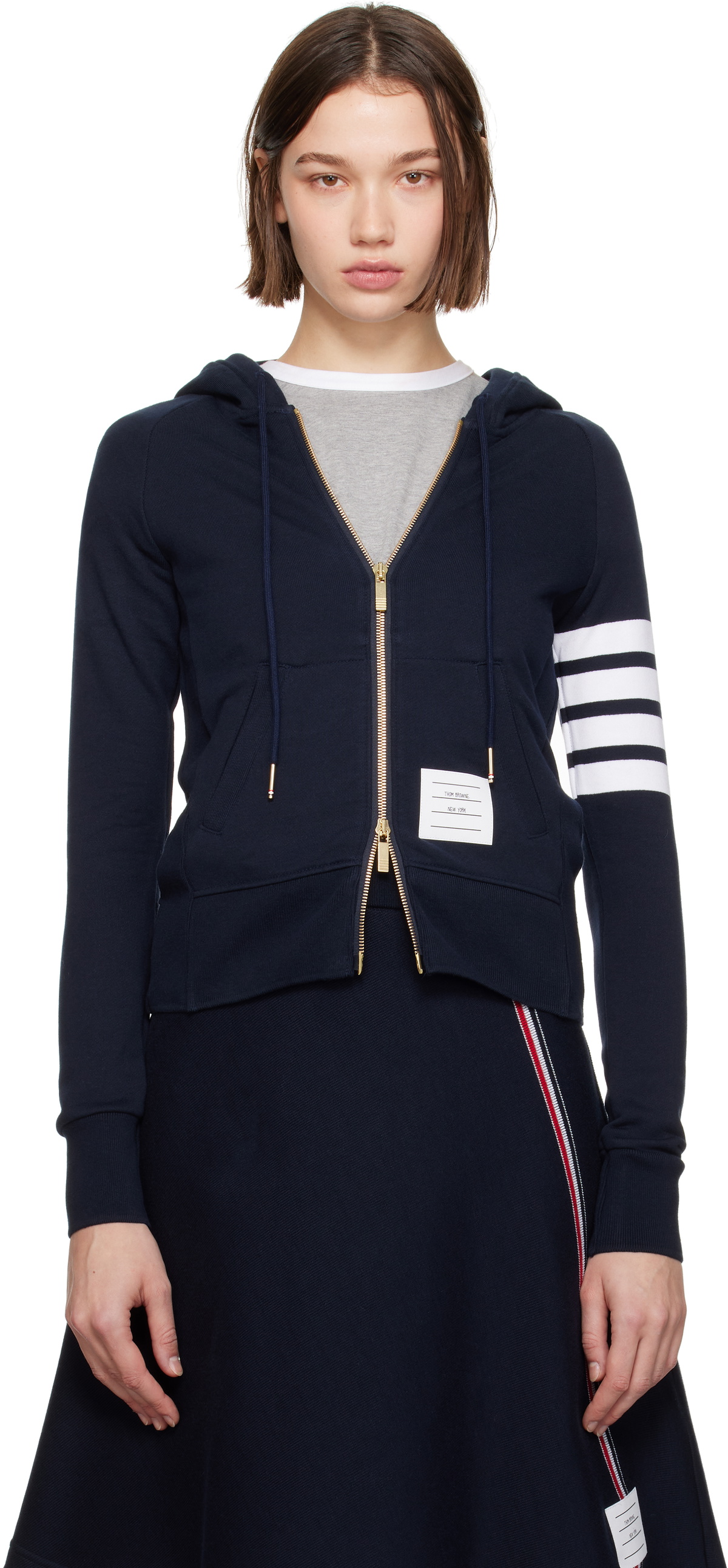 Classic Loopback 4-Bar Zip Hoodie main image 0