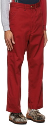 NEEDLES Red SMITH'S Edition Painter Trousers