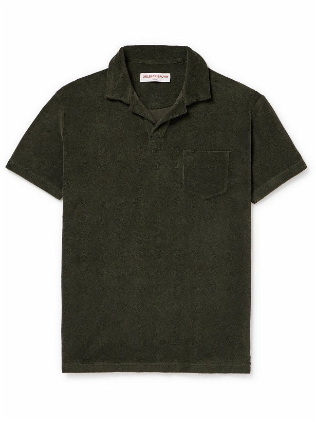 Photo: Orlebar Brown - Cotton-Terry Polo Shirt - Black