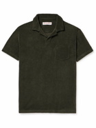 Orlebar Brown - Cotton-Terry Polo Shirt - Black
