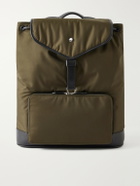 Montblanc - Panorama Leather-Trimmed Shell Backpack