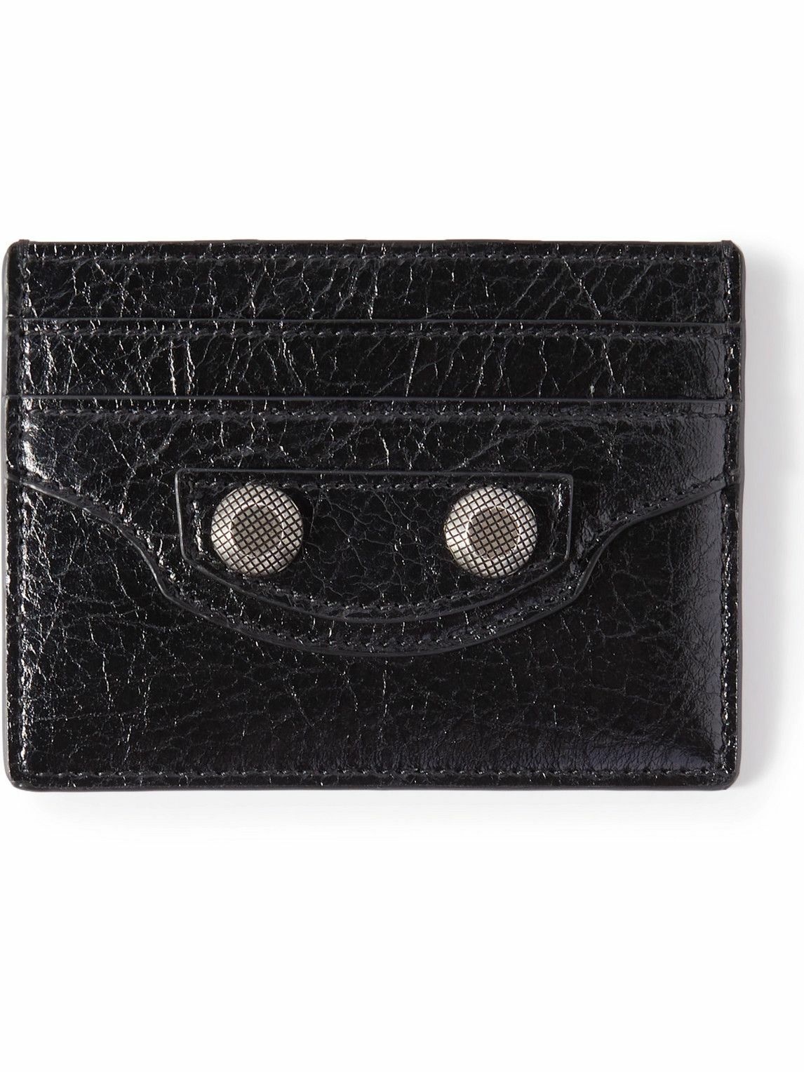 Photo: Balenciaga - Le Cagole Embellished Cracked-Leather Cardholder