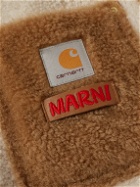 Marni - Carhartt WIP Colour-Block Reversible Shearling Shirt Jacket - Brown