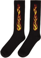 Palm Angels Black Flames Socks