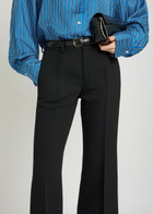 Toteme Bootcut Twill Cropped Trousers Black