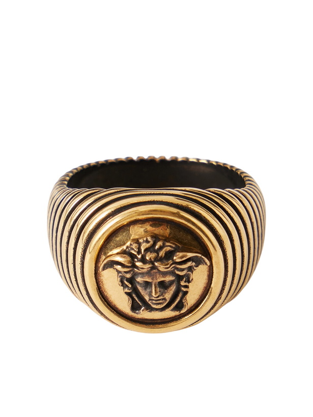 Photo: Versace - Medusa Gold-Tone Ring - Gold