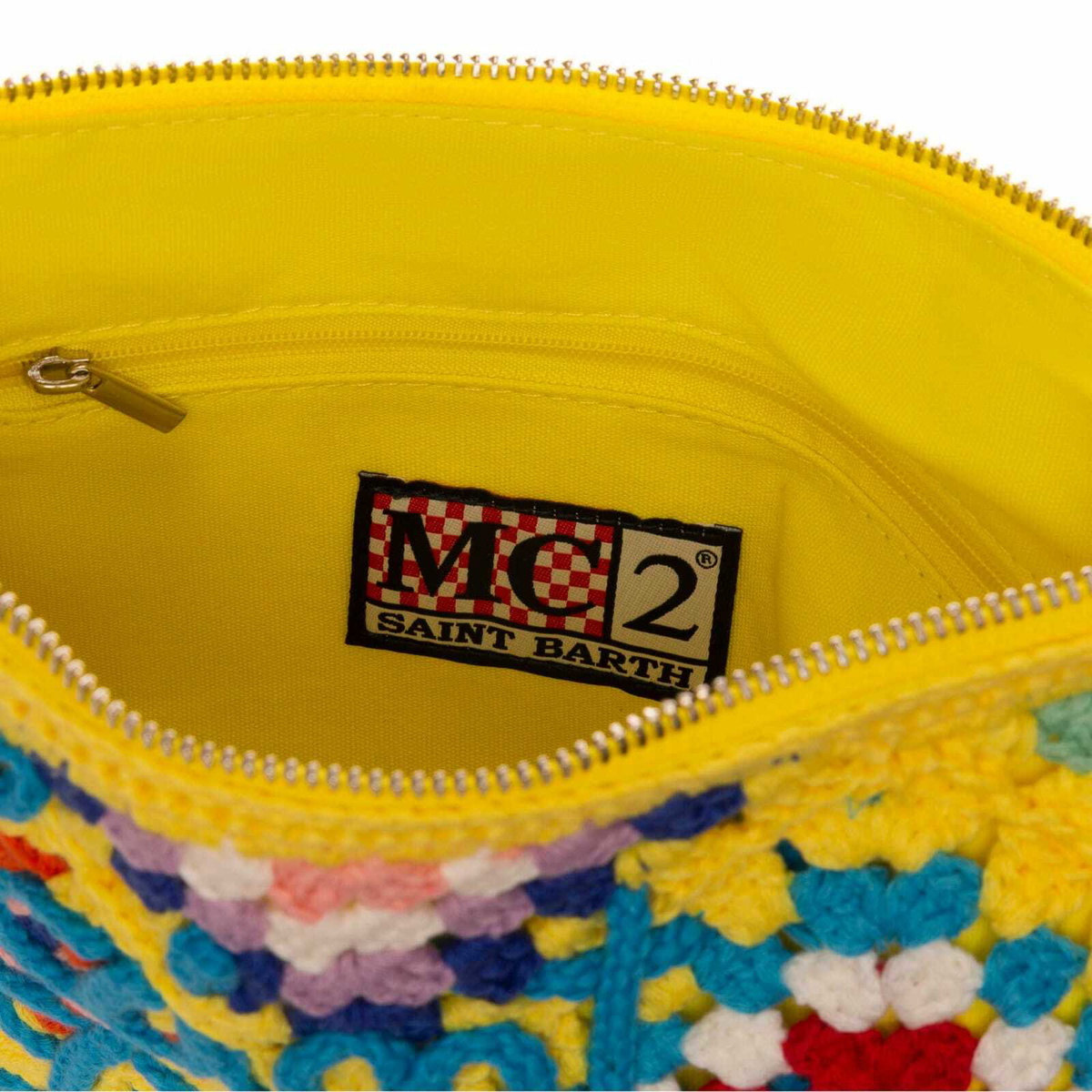 MC2 Saint Barth Parisienne Yellow Crochet Pouch Bag With Saint Barth ...