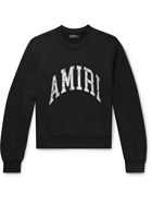 AMIRI - Logo-Appliquéd Loopback Cotton-Jersey Sweatshirt - Black