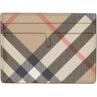 Burberry Beige Check Card Holder